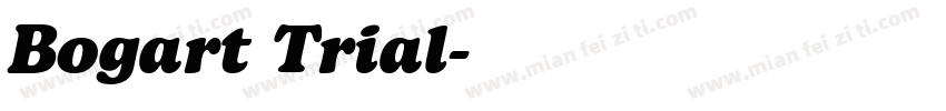 Bogart Trial字体转换